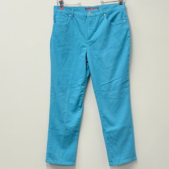 Gloria Vanderbilt Jeans Womens 12 Short Blue Amanda Tapered Tummy Slimmer - Picture 1 of 10